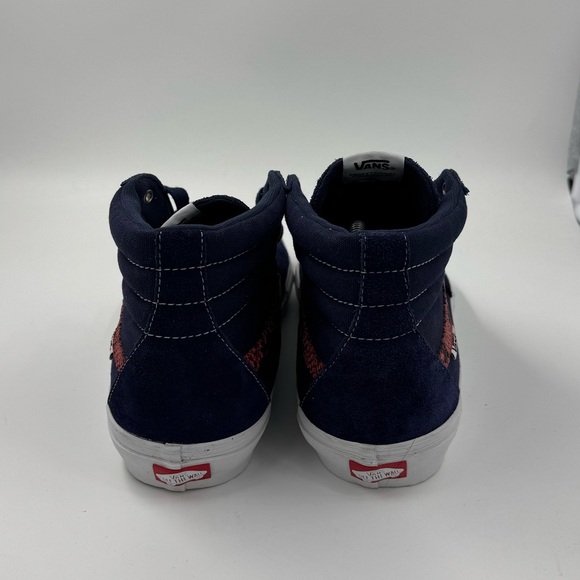 Vans Navy sk8 Hi Sneakers with Red Accents men’s size 11 - Picture 4 of 6